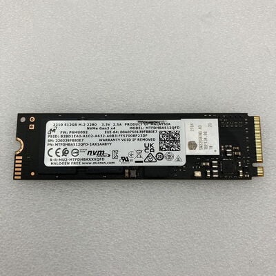 【新潟店】中古  各社 M.2 SSD NVMe 512GB （M.2 NVMe 2280） 140206 