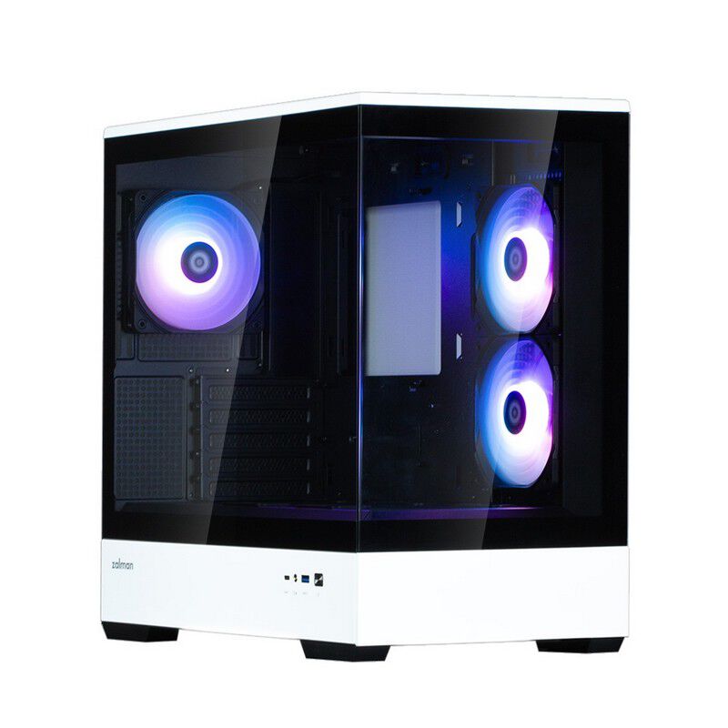 【PCケース】ZALMAN P30 BW（CPU水冷クーラー付属）【中古】 ZALMAN P30 BW (MicroATX ガラス ブラック/ホワイト) ｜ パソコン通販