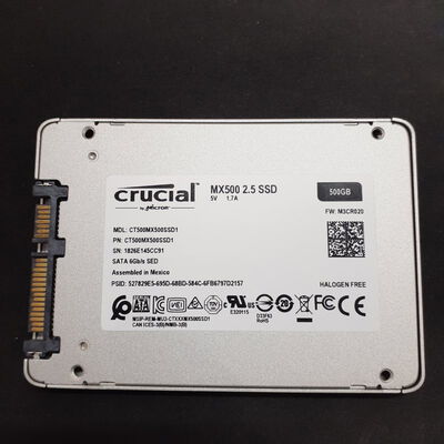 【鹿児島店】中古  Crucial CT500MXSSD1（2.5インチ SSD 500GB SATA） 3480039550 