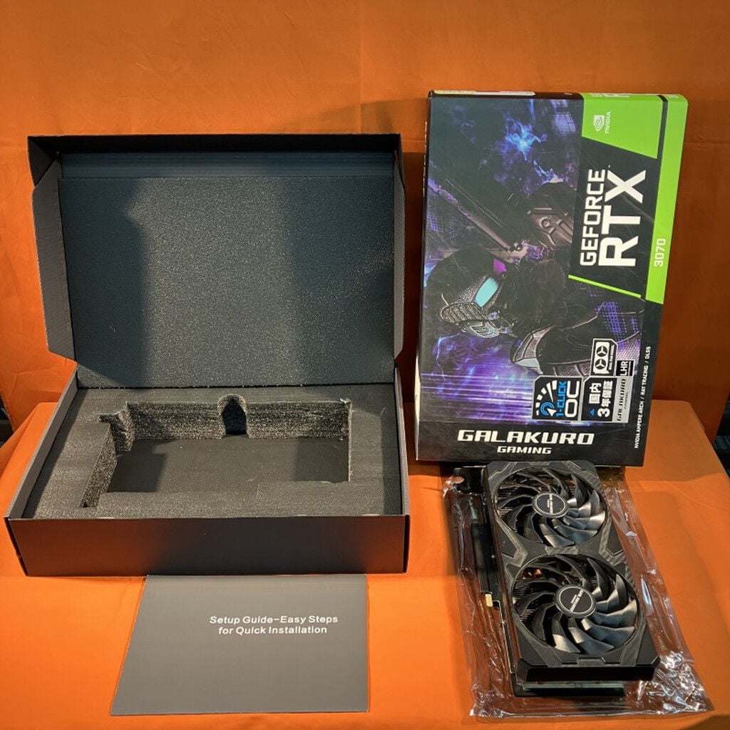 中古 【LHR版】玄人志向 GG-RTX3070-E8GB/OC/DF/LHR (RTX3070 8G