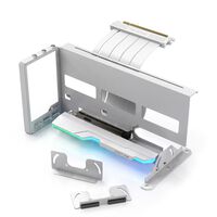 EZDIY  AH18 PCIe 5.0 ARGB Multi-Angle Vertical GPU Mount White YIHPI349-1 (PCIe 5.0 ARGB マルチアングル縦型GPUマウント ホワイト) 