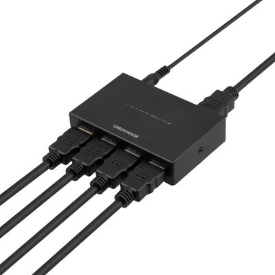 グリーンハウス  GH-HSPH4-BK (HDMIスプリッター AC給電 Input1+Output4ポート) 