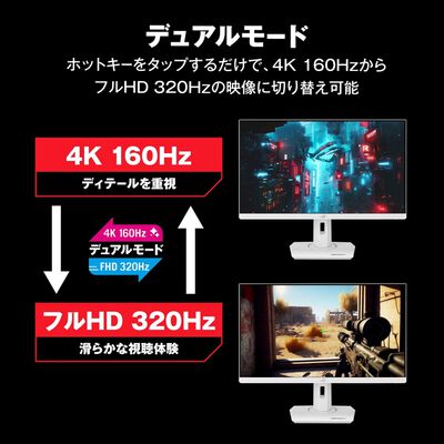 ASUS  ROG Strix XG27UCG-W (27インチワイド 液晶モニター ホワイト) 