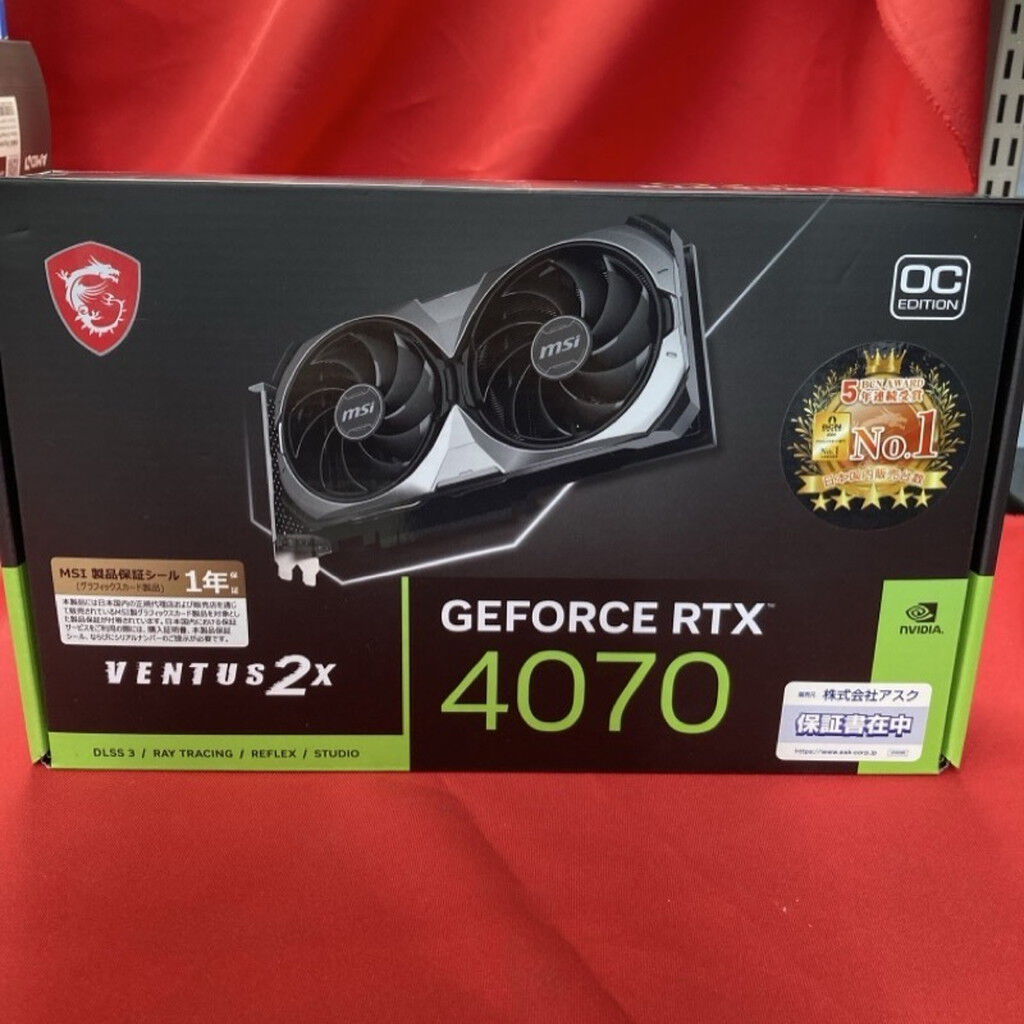 中古 MSI GeForce RTX 4070 VENTUS 2X 12G OC（RTX4070 12GB