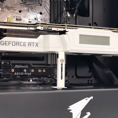 親和産業  SS-NVGASTAY03-XS-WH (VGAサポートステイXS マグネット式 ホワイト) 