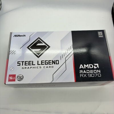 【宇都宮鶴田店】中古  ASRock RX9070 SL 16GO Steel Legend 16G OC (RX9070 16G) 176952 