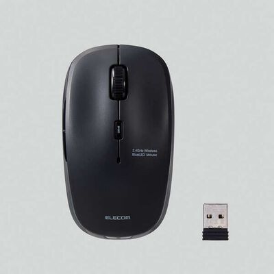 エレコム  M-BL21DBKBK (抗菌ワイヤレスBlueLEDマウス 5ボタン ブラック) 
