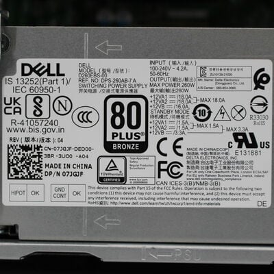 【通販センター】中古  DELL Precision 3460 SFF(Intel Core i3 13100/16GB/SSD2TB/DVDマルチ/NVIDIA T400 4GB/W11H64 MAR) 181127 