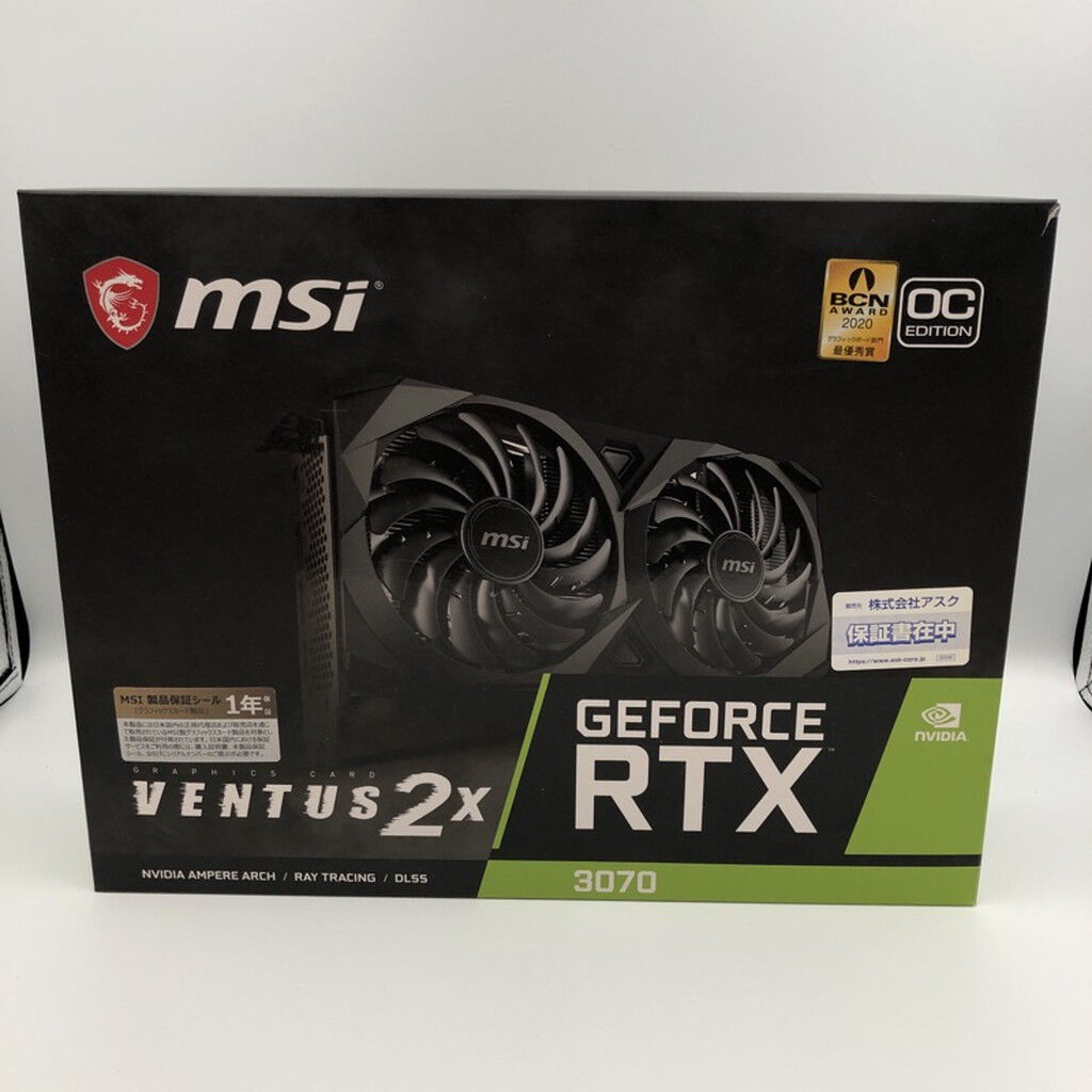中古 MSI GeForce RTX 3070 VENTUS 2X OC (RTX3070 8G) 143902