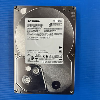 【大須店】中古  TOSHIBA DT02ABA600 (SATA3 6TB 5400rpm 128MB BLK) 3120024195 