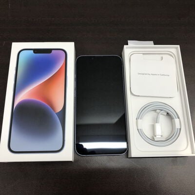 【福山ココローズ店】中古  【SoftBank版SIMフリー】Apple iPhone14 6.1インチ 256GB (ブルー) MPWN3J/A 154898 