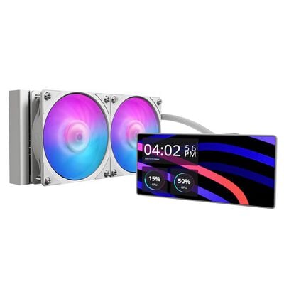 CoolerMaster  MasterLiquid Core LCD 6" 240 White ARGB MLW-D24M-A24PA-LW (240mm ARGB ホワイト) 