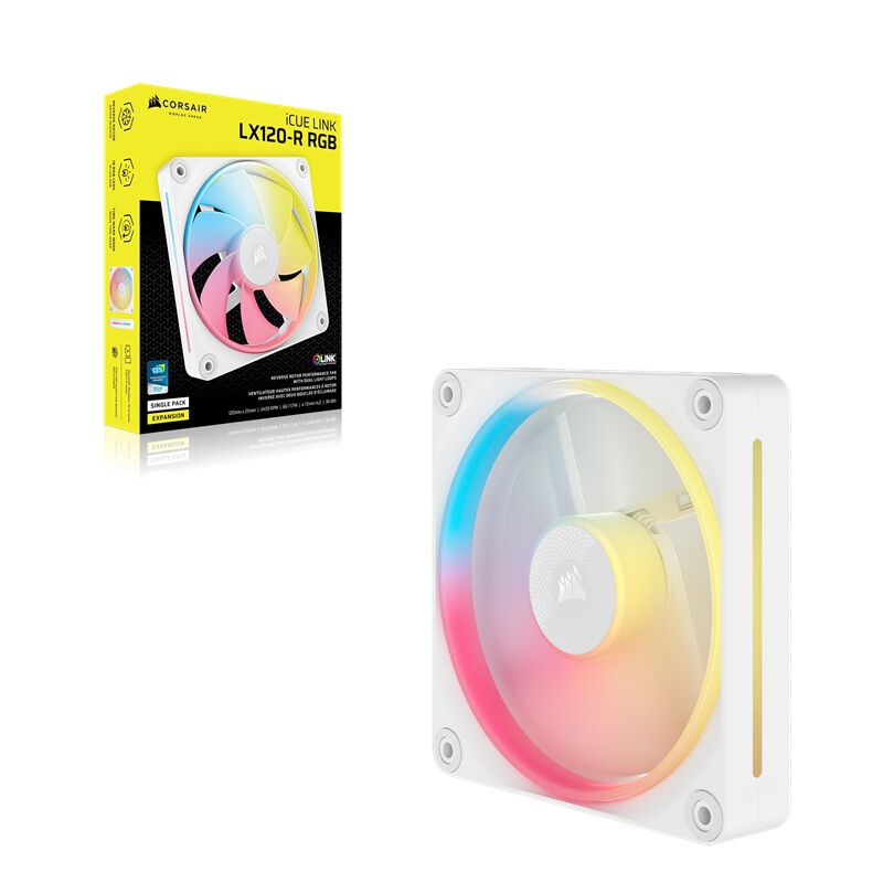 Corsair iCUE LINK LX120-R RGB WHITE Single Reverse Fan Expansion