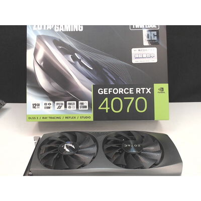 【前橋ｲﾝﾀｰｱｶﾏﾙ店】中古  ZOTAC GAMING GEFORCE RTX4070 TWIN EDGE OC12GB 4540001672 