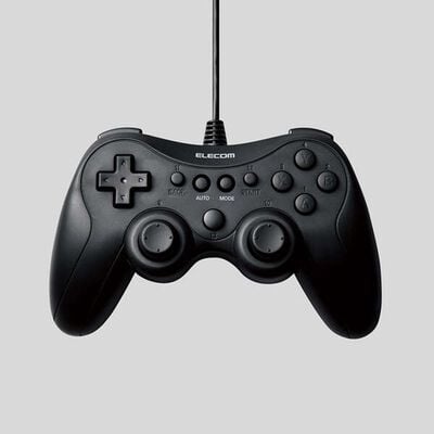 エレコム  JC-GP20SBK (有線スタンダードゲームパッド GP20S ストレート配置) 