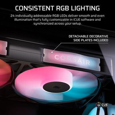 Corsair  iCUE LINK RX360 II Unified Frame RGB Fans Starter Kit Black CO-9051059-WW (ブラック) 