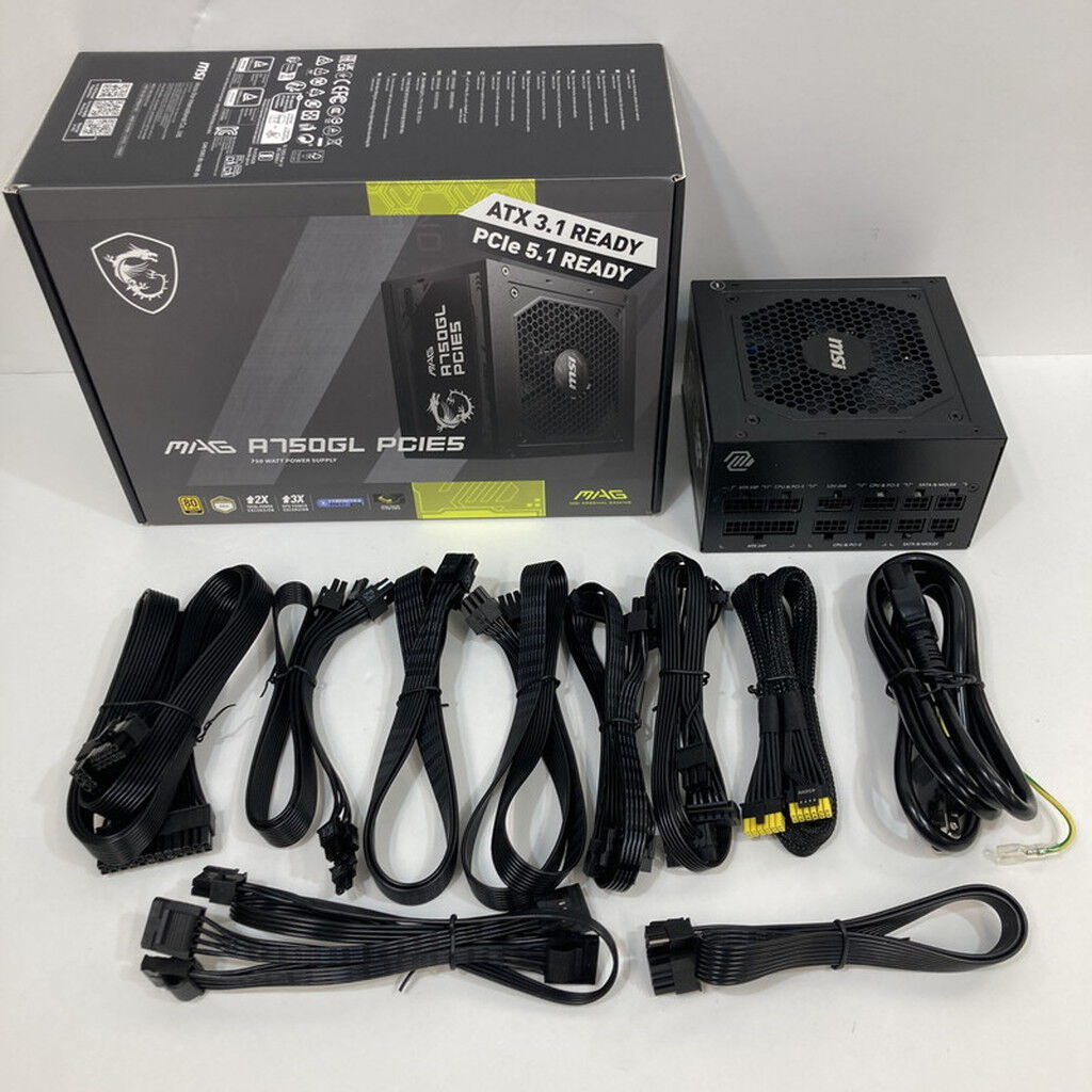 中古 MSI MAG A750GL PCIE5(ATX3.1 750W 80+G) 3430005965 （294010