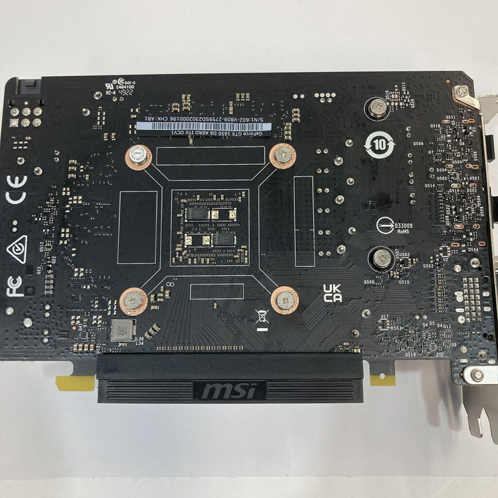 中古 MSI GeForce GTX 1650 AERO ITX 4G OC(GTX1650 4G GDR5) 139574