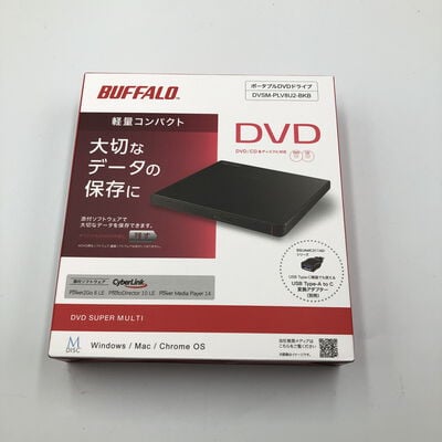 【水戸赤塚店】中古  BUFFALO DVSM-PLV8U2-BKB (USB2.0 ﾎﾟｰﾀﾌﾞﾙDVD 黒) 4680002365 