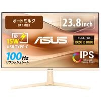ASUS  VU249CFE-M (23.8インチワイド 液晶モニター オートミルク) 