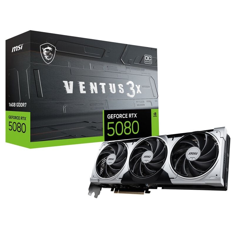 新品 MSI GeForce RTX 5080 16G VENTUS 3X OC GeForce RTX™ 5080 16G VENTUS 3X OC