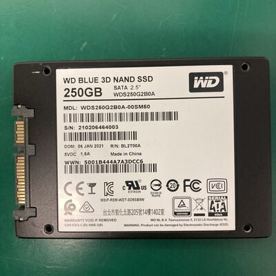 【神戸・三宮店】中古  各社 2.5インチ SSD 256GB SATA 124394 
