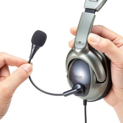 サンワサプライ  MM-HSU10GMN (USBヘッドセット ノイズキャンセルマイク採用) 