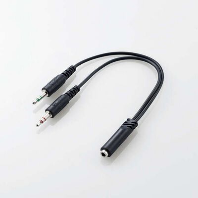 エレコム  HS-NB06TBK (折りたたみ式ネックバンドタイプ ヘッドセット 有線 4極&phi;3.5mm) 