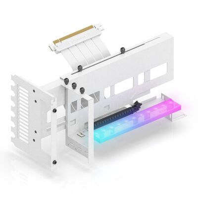 EZDIY  ARGB Vertical GPU Mount with PCIE4.0 Riser Cable-White YIHPI333-18 (ホワイト) 