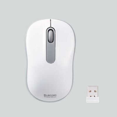 エレコム  M-DY11DRSKWH (抗菌 ワイヤレス静音光学式マウス 3ボタン/Mサイズ ホワイト) 