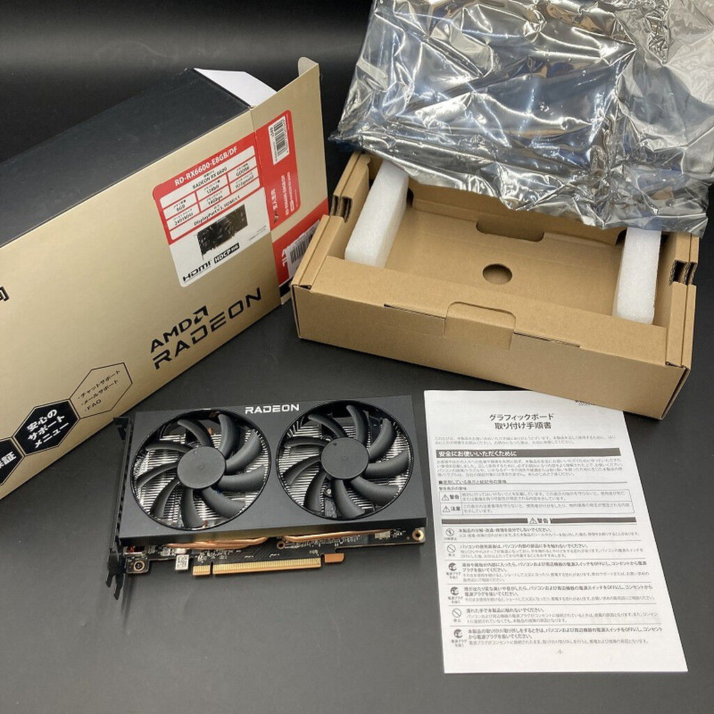 中古 玄人志向 RD-RX6600-E8GB/DF (Radeon RX6600 8GB PCIE