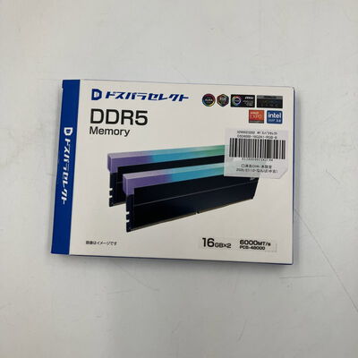 【なんば店】中古  ﾄﾞｽﾊﾟﾗｾﾚｸﾄ D5D6000-16G2A1-RGB-BK(DDR5-6000 16GBx2 3280023282 