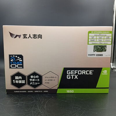【大須店】中古  玄人志向 GF-GTX1650D6-E4GB/DF3（GTX1650 4GB） 3120022907 