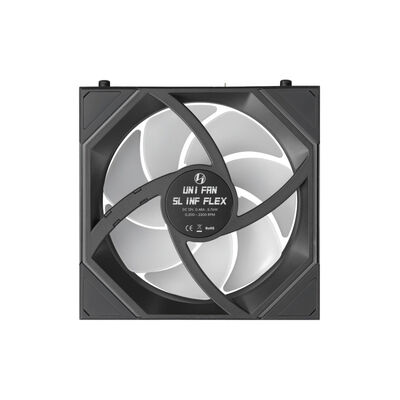 Lian-Li  UNI FAN SL-INF FLEX BK リバースブレード 12RSLIN1F1B (120mm ARGB ブラック リバースファン) 