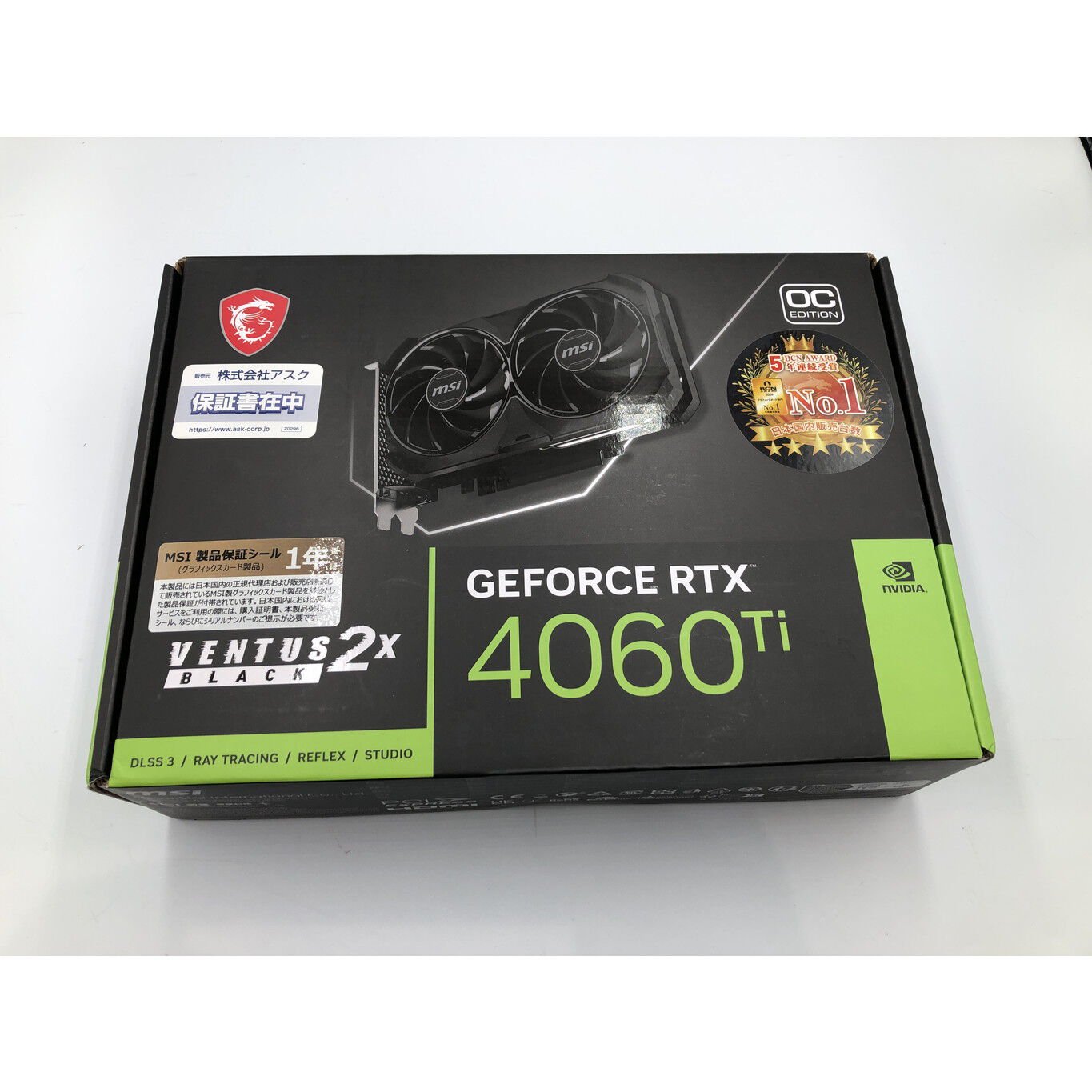 中古 MSI GeForce RTX 4060 Ti VENTUS 2X BLACK 8G OC?(RTX4060Ti 8GB