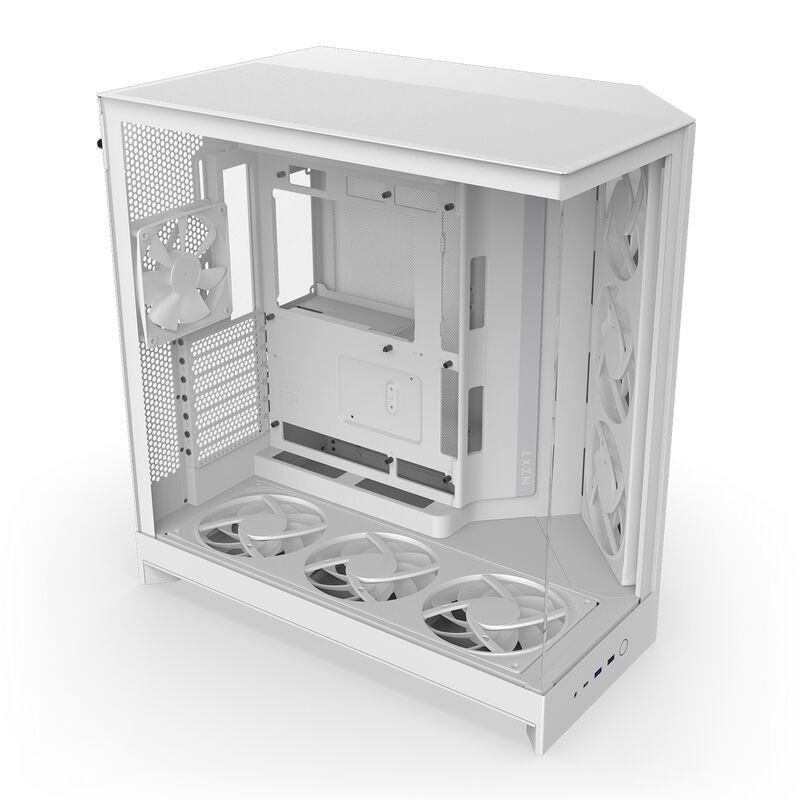 NZXT H9 FLOW RGB+ CM-H92FW-P1 (E-ATX ガラス ホワイト) ｜ パソコン