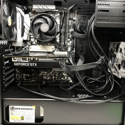 【宇都宮鶴田店】中古  自作パソコン(Ryzen 5 3600/16GB/SSD500GB/GTX1660/OS無し) 5280001089 