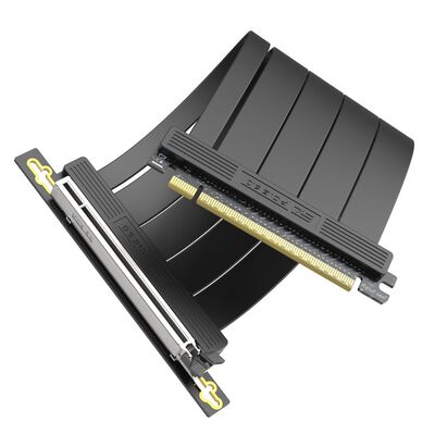 EZDIY  RC21 - PCIe 5.0 x16 200 mm Riser Cable 90-Degree - Black EZDPC247 (PCIe 5.0 ライザーケーブル 200mm ブラック) 