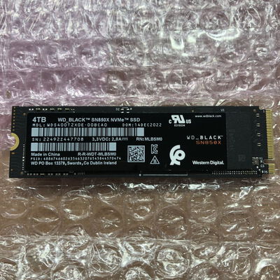 【宮崎恒久店】中古  W.D. SN850X WDS400T2X0E (2280 NVMe Gen4 4TB TLC) 1460025410 