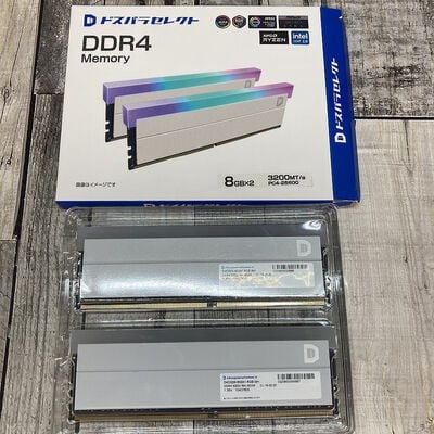 【広島店】中古  ﾄﾞｽﾊﾟﾗｾﾚｸﾄ D4D3200-8G2A1-RGB-WH(DDR4-3200 8GBx2) 3320005293 