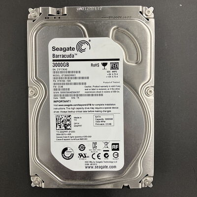 【大須店】中古  SEAGATE ST3000DM001 [3TB SATA600 7200] 3120022717 