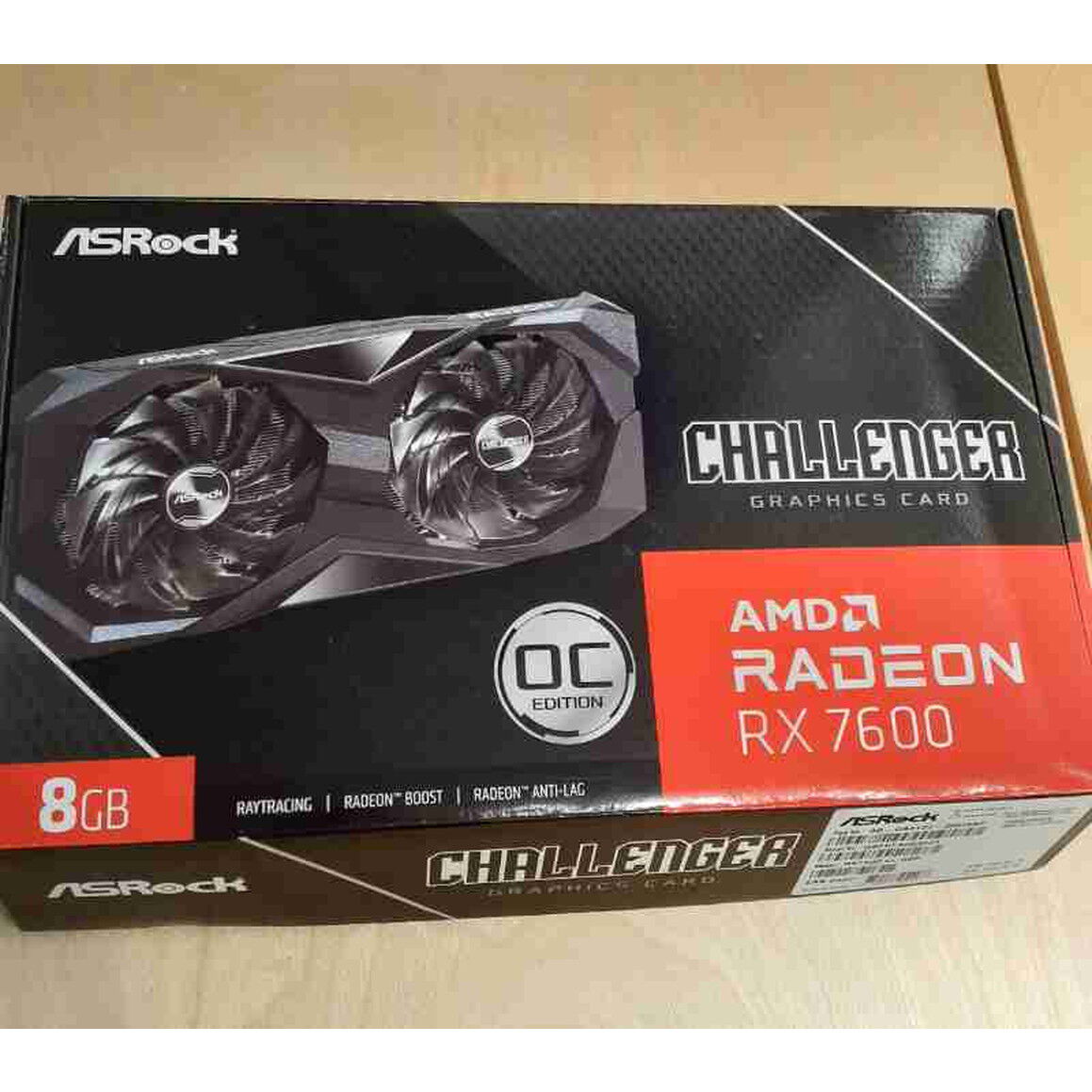 中古 ASRock RX7600 CL 8GO RX7600 Challenger 8G OC (RX7600 8G