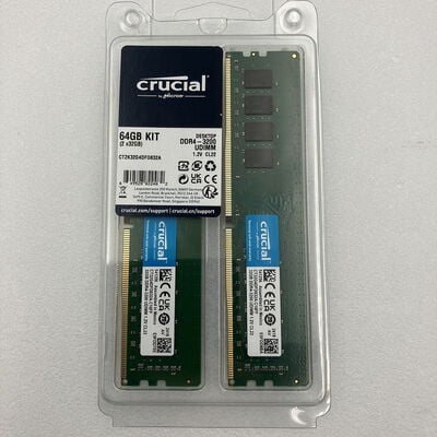 【新潟店】中古  Crucial CT2K32G4DFD832A (DDR4 PC4-25600 32GBx2) 3290007293 