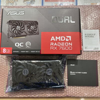 【宮崎恒久店】中古  ASUS DUAL-RX7600-O8G-EVO(RX7600 8GB) 3480036484