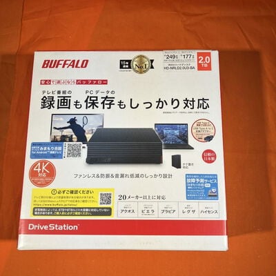 【なんば店】中古  BUFFALO HD-NRLD2.0U3-BA(USB3.1 外付HDD 2TB 黒) 3280021437 