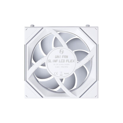 Lian-Li  UNI FAN SL-INF FLEX WT LCDモデル リバースブレード 12RSLIND1F1W (120mm ARGB ホワイト  LCD リバースファン) 