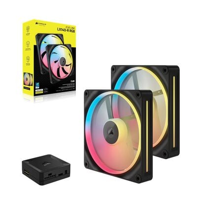 Corsair  iCUE LINK LX140-R RGB Dual Fans Reverse Starter Kit CO-9051052-WW (2個パック ブラック) 