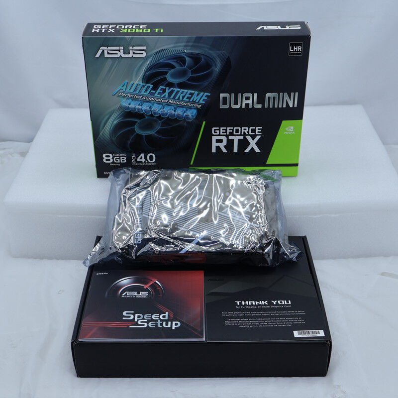 中古 【LHR版】ASUS DUAL-RTX3060TI-8G-MINI-V2 (RTX3060Ti 8GB LHR
