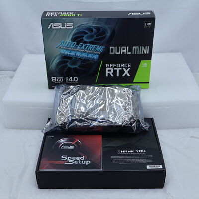 【通販センター】中古  【LHR版】ASUS DUAL-RTX3060TI-8G-MINI-V2 (RTX3060Ti 8GB LHR) 175520 