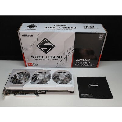 【前橋ｲﾝﾀｰｱｶﾏﾙ店】中古  ASRock RX9060XT SL 16GO(RX9060XT Steel Legend 16G) 179896 